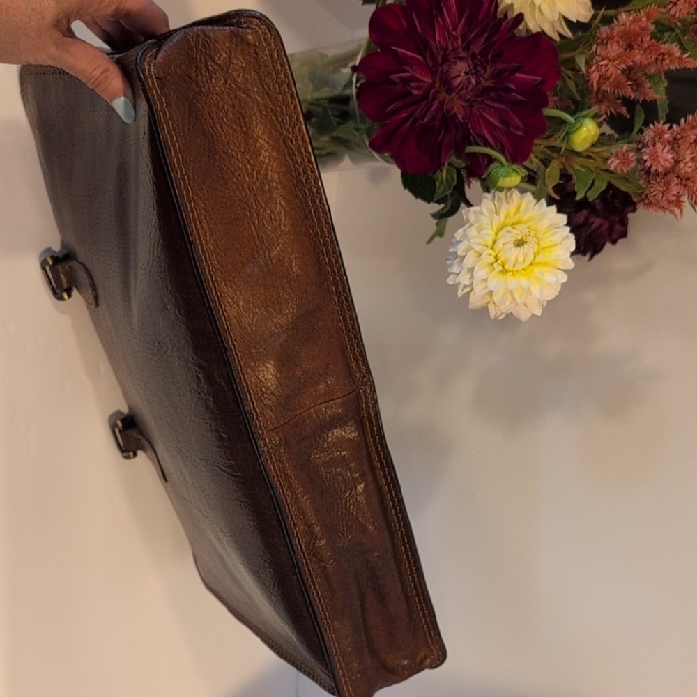 The Bridge - Brown Leather Briefcase Good Used Condition - Picture 13 of 13